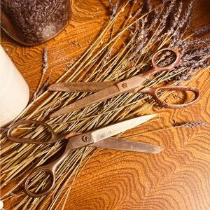 Vintage Kleencut USA Industrial Steel Working Scissors bundle of 2